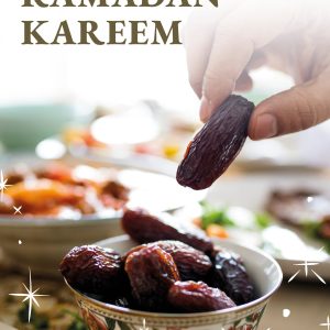 Ramadan Kareem poster with greeting